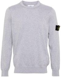 Stone Island - Compass-Badge Cotton Jumper - Lyst