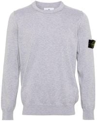 Stone Island - Compass-Badge Cotton Jumper - Lyst