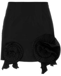 Blumarine - Pleated Rosette Mini Skirt - Lyst