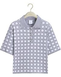 Dior - Macrocannage Short-Sleeved Sweater - Lyst