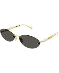 Gucci - Eyewear Oval-Frame Sunglasses - Lyst