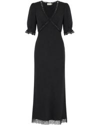 RIXO London - Annina Lace-Trim Maxi Dress - Lyst