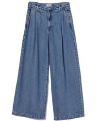 Agolde - Ellis Pleated Wide-Leg Jeans - Lyst