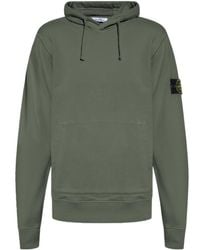 Stone Island - Logo Patch Drawstring Hoodie - Lyst