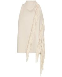 Sportmax - Fringed Detail Asymmetric Top - Lyst