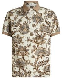 Etro - Paisley Printed Polo Shirt - Lyst