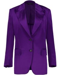 Tom Ford - V-Neck Single-Breasted Blazer - Lyst