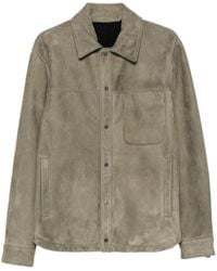 Salvatore Santoro - Suede Press-Stud Jacket - Lyst
