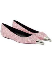 Area - Rhinestone-Embellished Ballet Flats - Lyst