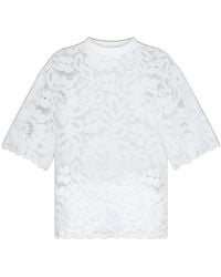 AllSaints - Amelia Floral Lace Top - Lyst