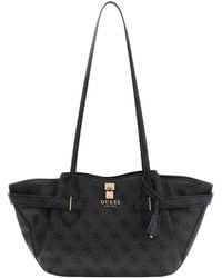 Guess - Yesba Monogram-Pattern Buckle-Detail Tote Bag - Lyst