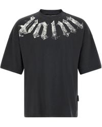 Palm Angels - Craquelé Gothic Print T-Shirt - Lyst