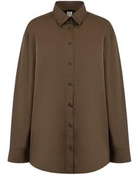 TOTEME - Button-Down Cotton Shirt - Lyst