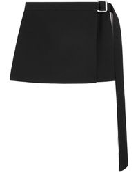 Ami Paris - Wrap Virgin Wool Miniskirt - Lyst
