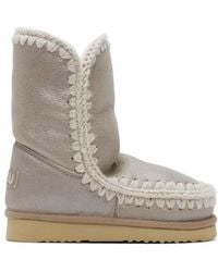 Mou - Stitch Detailed Logo Patch Snow Boots - Lyst