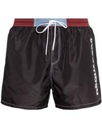 DSquared² - Wide-Leg Swim Shorts - Lyst