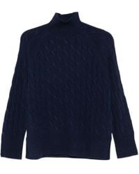 Marella - High-Neck Knit Sweater - Lyst