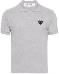 COMME DES GARÇONS PLAY - Comme Des Garçons Play Short Sleeve Heart-Patch Piqué Polo Shirt - Lyst
