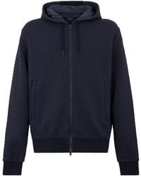 Herno - Zip-Up Textured Hoodie - Lyst