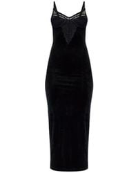 Self-Portrait - Velvet Strappy Midi Dress - Lyst