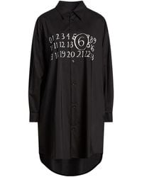 MM6 by Maison Margiela - Printed Shirt Dress - Lyst