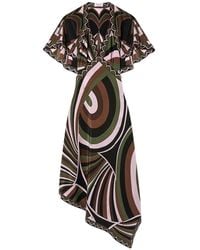 PUCCI - Iride-And-Baiadera-Print Crêpe-De-Chine Dress - Lyst