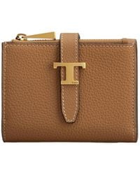 Tod's - T Logo Tri-Fold Wallet - Lyst