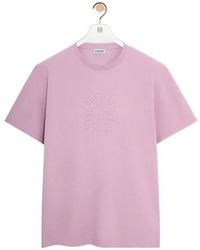 Loewe - Anagram-Embroidered Crew Neck T-Shirt - Lyst