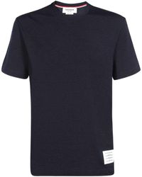 Thom Browne - Logo Patch Crewneck T-Shirt - Lyst