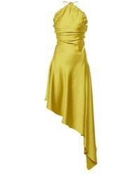 The Attico - Feather-Trimmed Satin Gown - Lyst