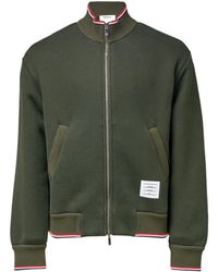 Thom Browne - Rwb-Striped Zipped Sweatshirt - Lyst