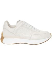 McQueen - Logo Embossed Sprint Runner Sneakers - Lyst