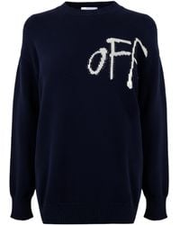 Off-White c/o Virgil Abloh - Crew-Neck Knit Sweater - Lyst