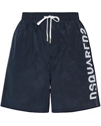 DSquared² - Elastic Waist Swimming Trunks - Lyst