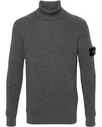 Stone Island - Virgin Wool Turtleneck Sweater - Lyst