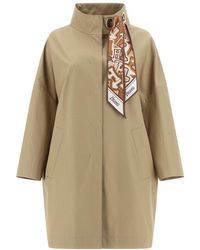 Herno - Scarf Detailed Trench Coat - Lyst