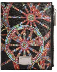 Dolce & Gabbana - Carretto-Print Calfskin Wallet - Lyst