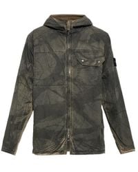 Stone Island - Laser Forest Camo Hooded Jacket - Lyst