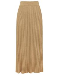 Zimmermann - Luna Metallic Midi Skirt - Lyst
