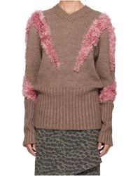 Kiko Kostadinov - Ribbed-Knit V-Neck Sweater - Lyst