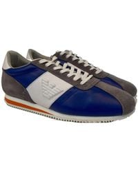 Emporio Armani - Strap-Up Casual Sneakers - Lyst