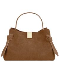 Yuzefi - Gyoza Suede Cross Body Bag - Lyst