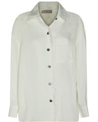 Antonelli - Frayed Trim Shirt - Lyst