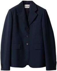 Miu Miu Single-Breasted Kid Mohair Jacket in Black | Lyst