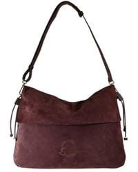 Coccinelle - Medium Lidia Logo-Embossed Suede Shoulder Bag - Lyst
