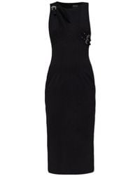 Versace Jeans Couture - Couture Cut-Out Buckle Sleeveless Midi Dress - Lyst