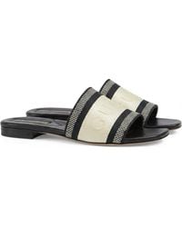 Gucci - Web Detailed Slide Sandals - Lyst
