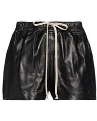 Rick Owens - Simple Solid-Color Leather Shorts - Lyst