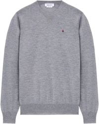 McQueen - Wool Skull Sweater - Lyst