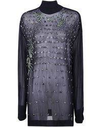 Dries Van Noten - High Neck Embellished Blouse - Lyst